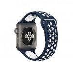 Bracelet silicone 42mm For Apple Watch Purple & White Color - Image 4