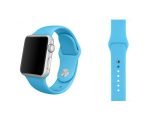 Bracelet silicone 38mm For Apple Watch Light Blue Color - Image 3