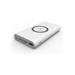 Qi Power Bank 10000mAh Wireless Charger Fast Charging for iPhone and Samsung Phone White Color