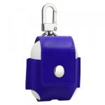 Protective case for Apple AirPods leather with hook Blue Color