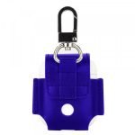 Protective case for Apple AirPods leather with hook Blue Color - Image 5