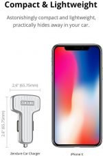 ⁦زيندور شاحن سيارة سريع بمخرجين USB لون فضي⁩ - الصورة ⁦5⁩