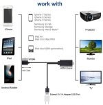 ⁦كابل HDMI & HDTV عالي الوضوح1080 متوافقة مع أجهزة أبل واندرويد يشبك ويشحن مباشرة بدون اى اعدادات لجميع أجهزة الجوالات - 2 متر⁩ - الصورة ⁦4⁩