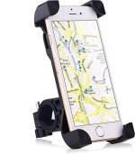 حامل موبايل للدراجات قابل للانحناء 360 درجة جوده عالية لون أسود