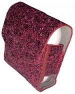 Protective case for Apple AirPods leather glitter with hook Red Color - Image 2