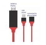 ⁦كابل HDMI & HDTV عالي الوضوح1080 متوافقة مع أجهزة أبل واندرويد يشبك ويشحن مباشرة بدون اى اعدادات لجميع أجهزة الجوالات - 1 متر⁩ - الصورة ⁦5⁩