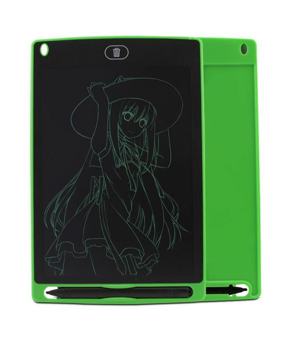 item_XXL_47441711_2bf095dc54ce1Grn-3-600x708 LCD Writing Tablet 8.5 Inch Doodle Pad Portable Electronic Writer Environmental Writing and Drawing Memo Board drawing and writing board with pen and one-click self-scanning Green Color - Image 1