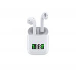 سماعات i99 بلوتوث بشاشة ديجتال وشحن لاسلكي للايفون والاندرويد لون أبيض