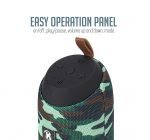 K37 Bluetooth Mini Portable Speaker With Calling – FM Radio – USB- Card Slot Compatible With All Devices Army Color - Image 4