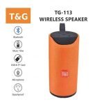 T&G Speaker Bluetooth Wireless Waterproof Speaker Mp3 -AUX-USB-FM Radio Orange Color