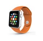 Bracelet silicone 42mm For Apple Watch Orange Color - Image 5