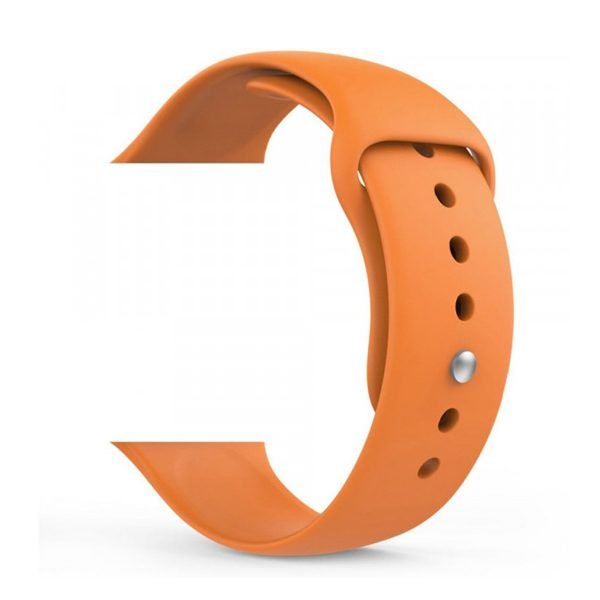 sehettydrjnhuyr-2-600x600 Bracelet silicone 38mm For Apple Watch Orange Color - Image 1