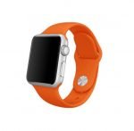 Bracelet silicone 38mm For Apple Watch Orange Color - Image 3