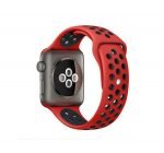 Bracelet silicone 42mm For Apple Watch Red & Black Color - Image 3
