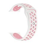 Bracelet silicone 42mm For Apple Watch White & Pink Color