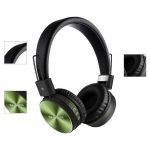 L200 Wireless Bluetooth Headset – Microphone – FM Radio – Memory Card Slot – Foldable Compatible with mobile and computer Black & Green Color - Image 4
