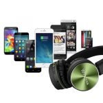 L200 Wireless Bluetooth Headset – Microphone – FM Radio – Memory Card Slot – Foldable Compatible with mobile and computer Black & Green Color - Image 3