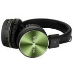 L200 Wireless Bluetooth Headset – Microphone – FM Radio – Memory Card Slot – Foldable Compatible with mobile and computer Black & Green Color - Image 2