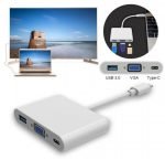 USB-C to VGA USB 3.0 Type C Adapter Converte Hub for Macbook - Image 3
