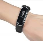 Bracelet silicone for Xiaomi 3 & Xiaomi 4 Watch Band Black & Gray Color - Image 2