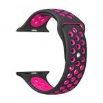Bracelet silicone 38mm For Apple Watch Black & Pink Color