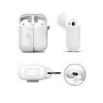 Protective Silicone AirPods Case with hook White Color - Image 3
