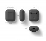 Silicone Protective Case for AirPods Dark Gray Color - Image 3