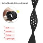 Bracelet silicone 38mm For Apple Watch Gray & Balck Color - Image 6