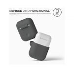 Silicone Protective Case for AirPods Dark Gray Color - Image 2