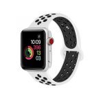 Bracelet silicone 42mm For Apple Watch White & Black Color - Image 6