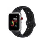 Bracelet silicone 38mm For Apple Watch Gray & Balck Color - Image 5