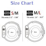 Bracelet silicone 42mm For Apple Watch White & Black Color - Image 2