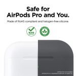 Protective Silicone AirPods Pro Case separate head Gray Color - Image 4