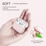 Protective Silicone AirPods Pro Case separate head Pink Sand Color - Image 6