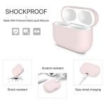 Protective Silicone AirPods Pro Case separate head Pink Sand Color - Image 5