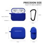 Protective Silicone AirPods Pro Case with hook Blue Color - Image 6