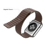 Bracelet Magnetic Leather 38mm For Apple Watch Brown Color - Image 4