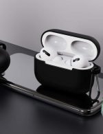 Protective Silicone AirPods Pro Case with hook Black Color - Image 5