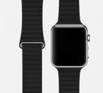 Bracelet Magnetic Leather 38mm For Apple Watch Black Color - Image 2