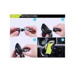 Mobile holder 360 Degree installed in the glass or the dashboard or air conditioning slot for easy and safe talking and driving - B27S - Green - Image 3