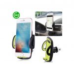Mobile holder 360 Degree installed in the glass or the dashboard or air conditioning slot for easy and safe talking and driving - B27S - Green - Image 5