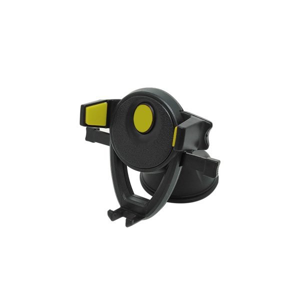 Mobile holder Auto Close installed in the glass or the dashboard or air conditioning slot for easy and safe talking and driving - B29 -Yellow
