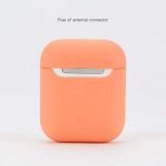 Protective Silicone AirPods Case separate head Light Orange Color - Image 2