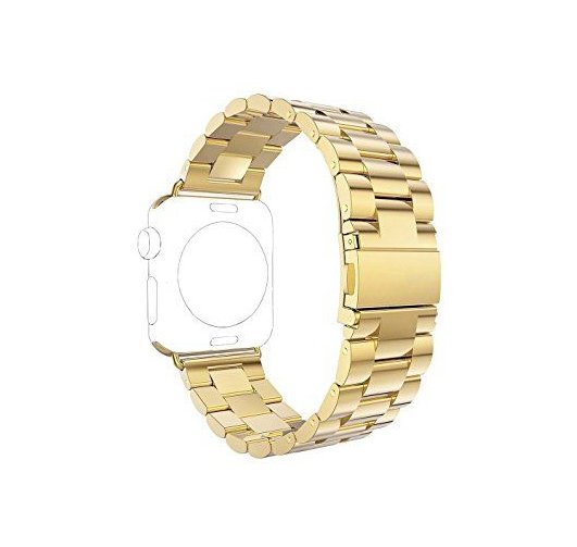 gdfgtuymkuy-3 Bracelet Stainless Steel 38mm For Apple Watch Gold Color - Image 1