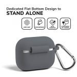 Protective Silicone AirPods Pro Case with hook Gray Color - Image 6