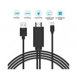 Lightning To HDMI Cable 1080P 2m - Plug & Play For iphone - ipad & etc