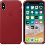 غطاء جلدي ابل ايفون اكس – احمر، MQTE2ZM/A