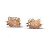 Earring Studs for girls inlaid with Kitty Crystal Shape