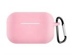 Protective Silicone AirPods Pro Case with hook Pink Color