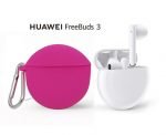Protective Silicone For Huawei Freebuds3 Case with hook Pink Color - Image 2